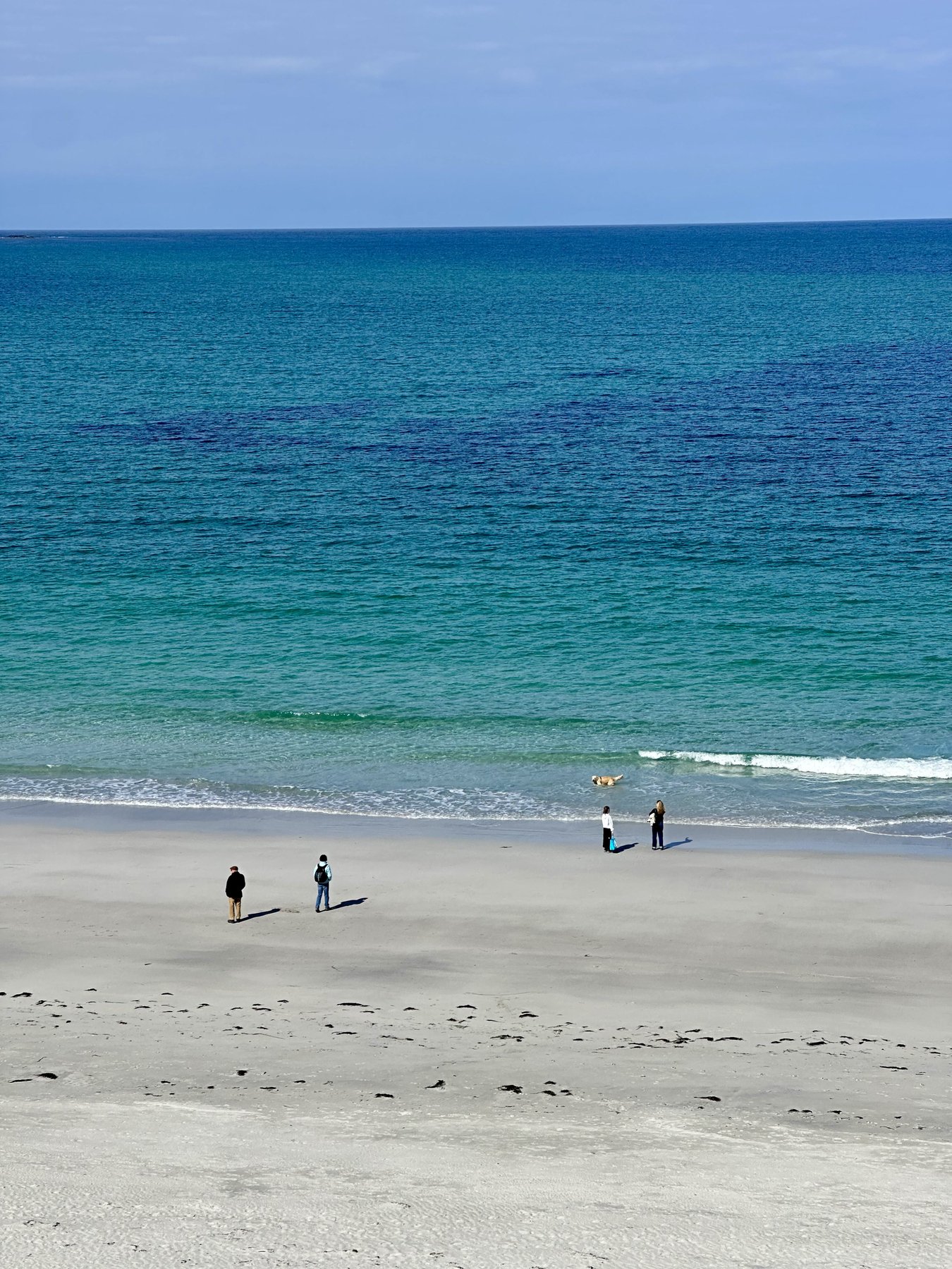 Walkers on Coral Beach, near Dunvegan, Isle of Skye
