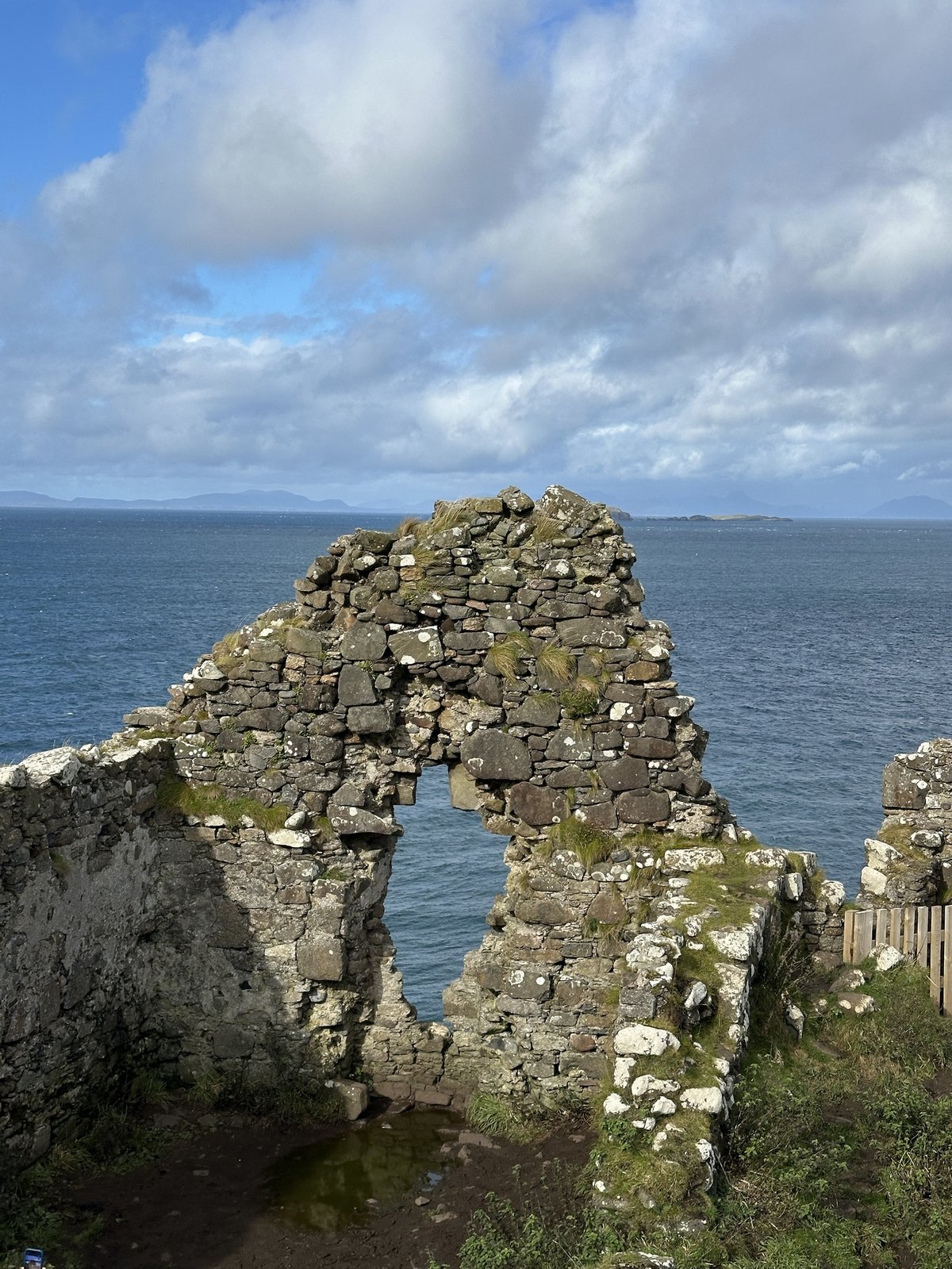 Duntulm Castle ruin on a cliff edge, North Skye