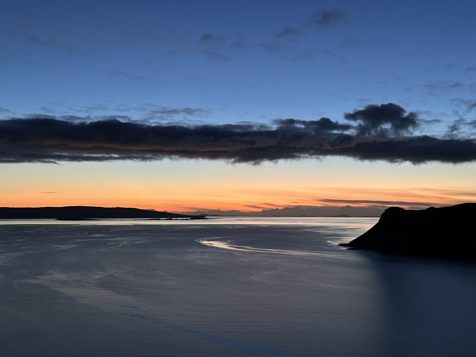 Sunset over the sea near Gleann Síth House