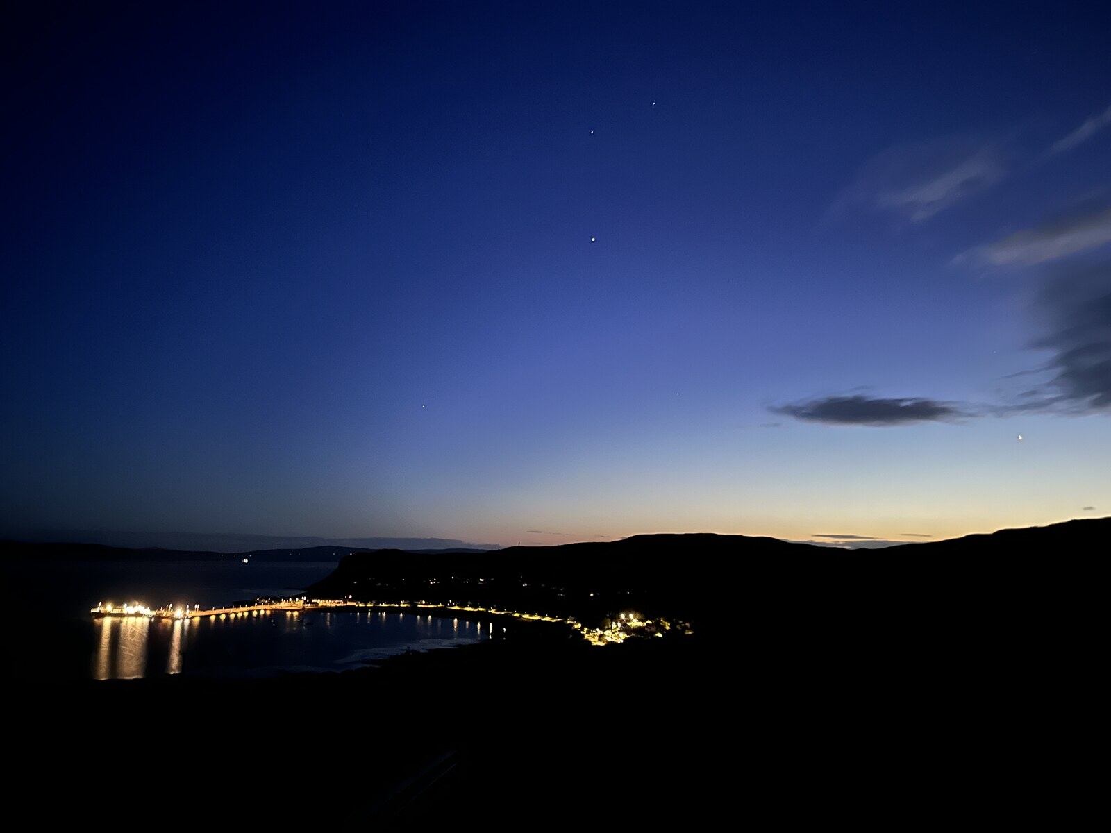 Uig harbour at dusk, North Skye