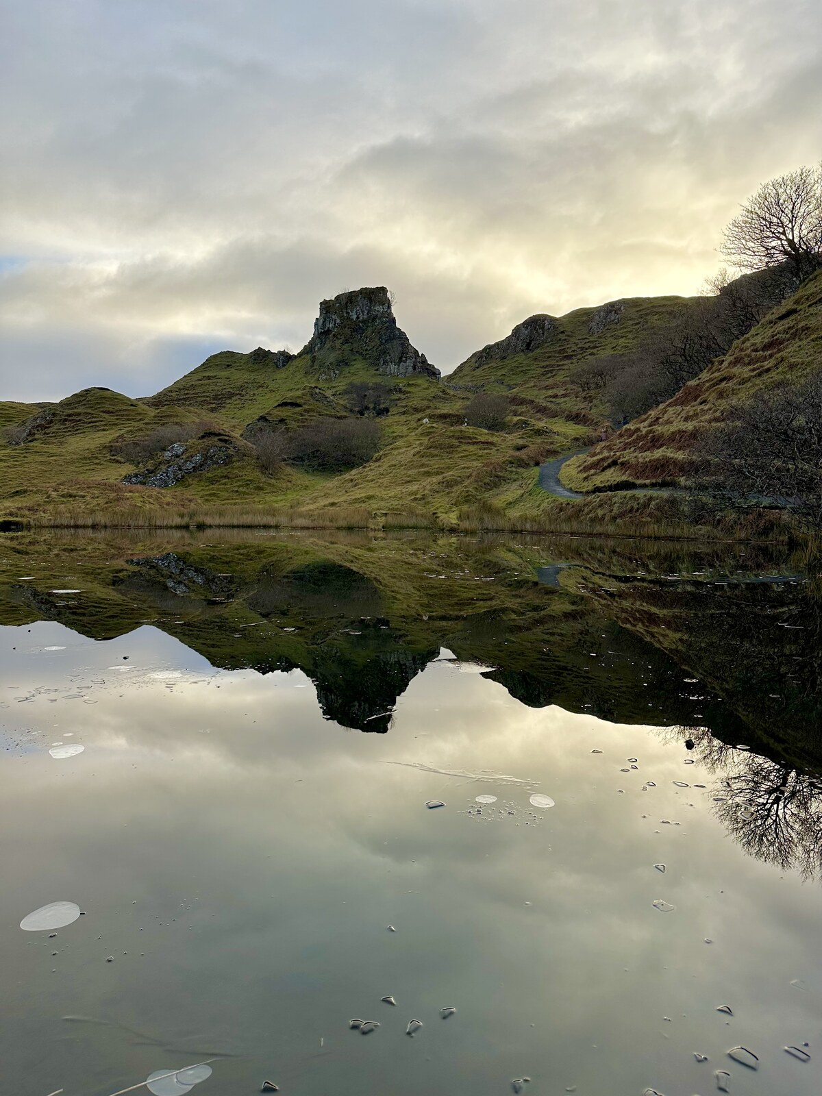 The Fairy Glen, North Skye, reflected in still water
