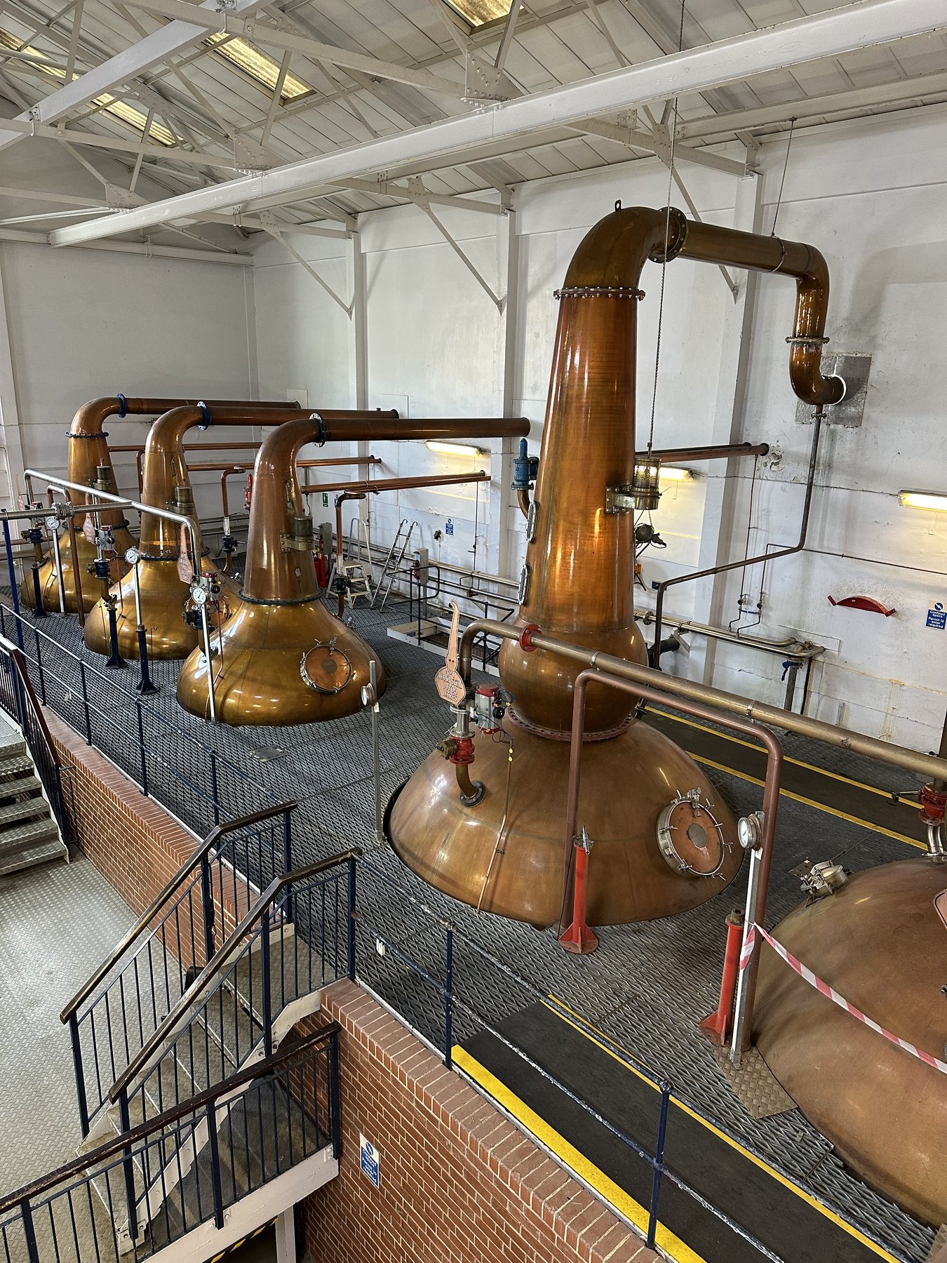 Copper stills inside Talisker Distillery, Isle of Skye